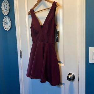 NWT Lulus Minidress Wired Bust top with Shorts Underneath Cute Skater Dress